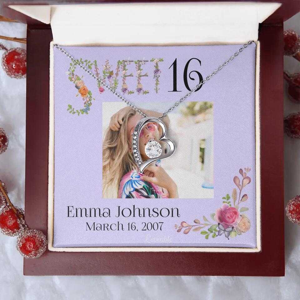 Sweet 16 - Personalized Necklace - Custom Name & Age - 16th Birthday Gift for Daughter - Image 38