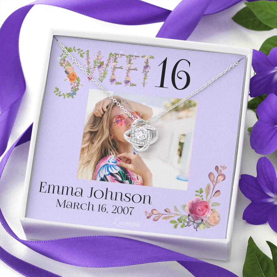 Sweet 16 - Personalized Necklace - Custom Name & Age - 16th Birthday Gift for Daughter - Image 4