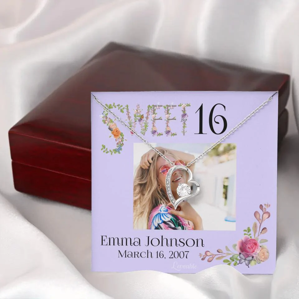 Sweet 16 - Personalized Necklace - Custom Name & Age - 16th Birthday Gift for Daughter - Image 41