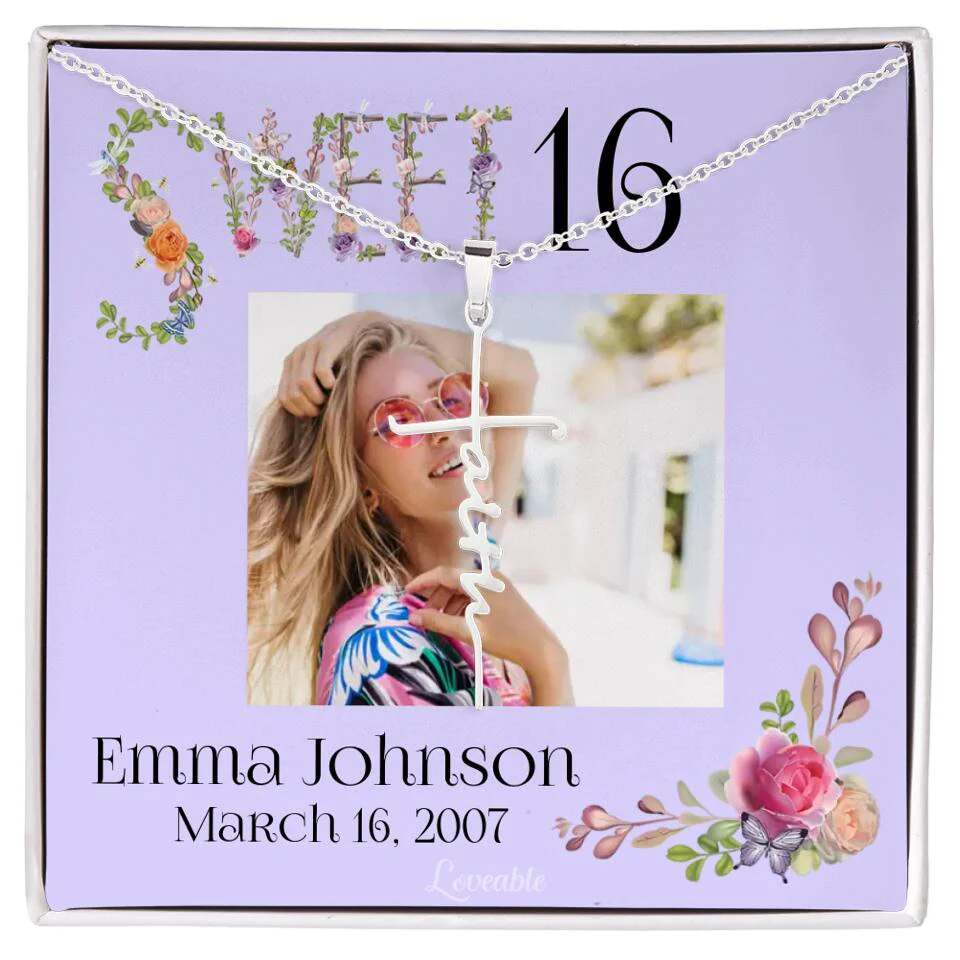 Sweet 16 - Personalized Necklace - Custom Name & Age - 16th Birthday Gift for Daughter - Image 43