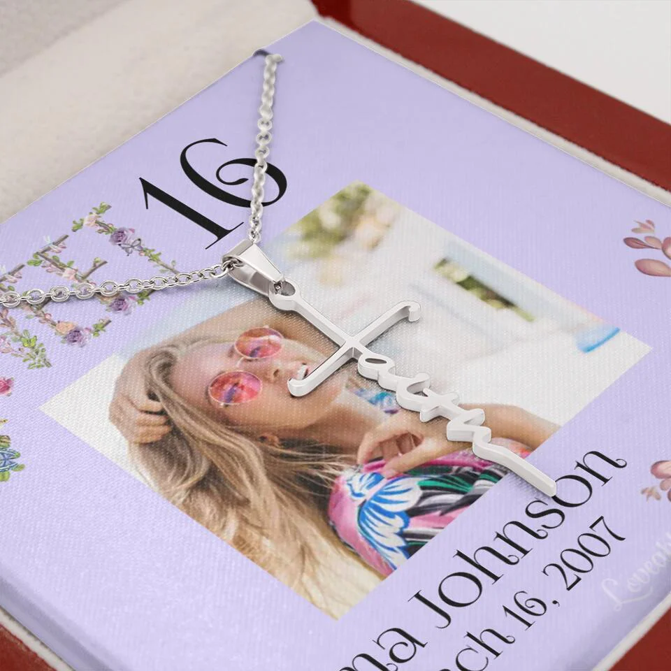 Sweet 16 - Personalized Necklace - Custom Name & Age - 16th Birthday Gift for Daughter - Image 48