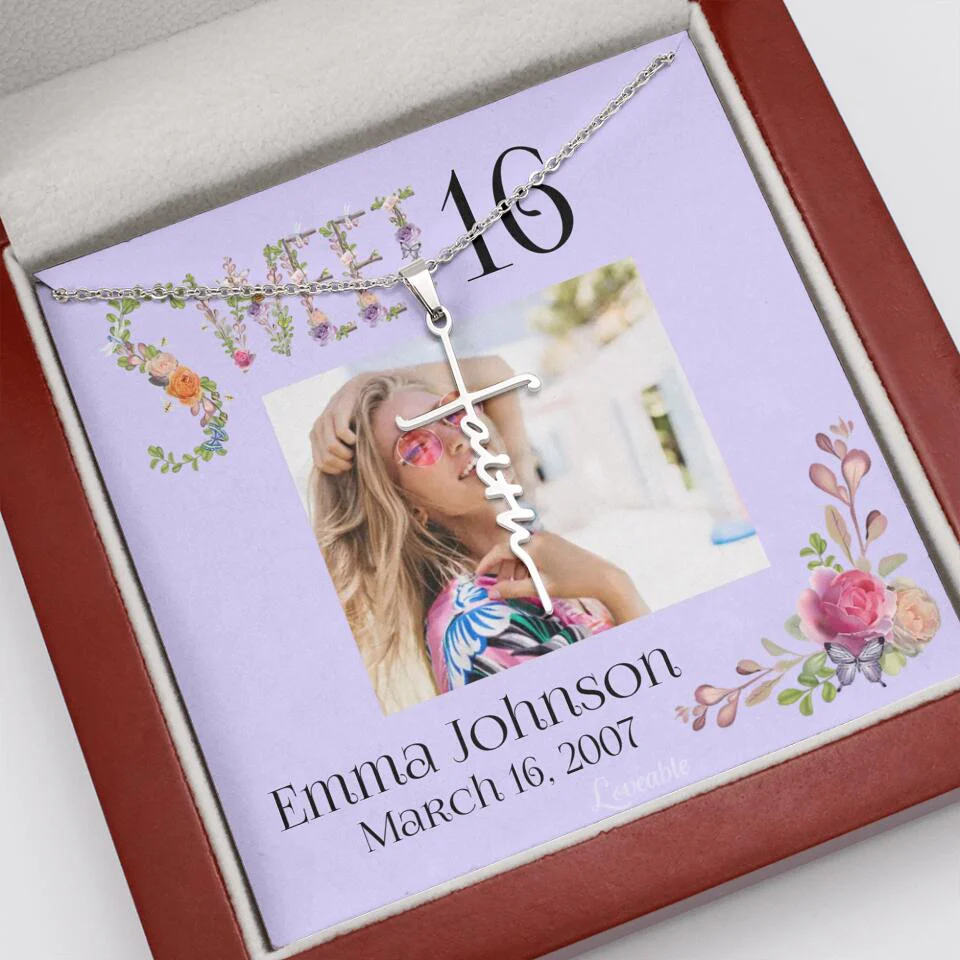 Sweet 16 - Personalized Necklace - Custom Name & Age - 16th Birthday Gift for Daughter - Image 49