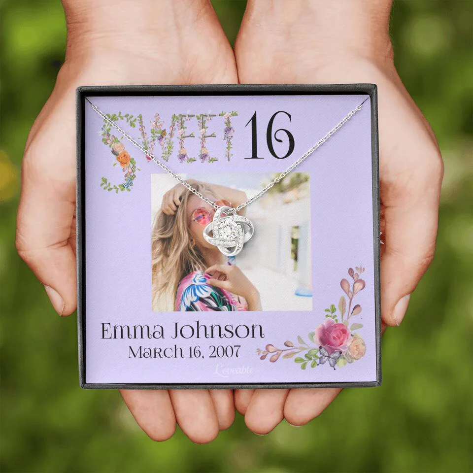 Sweet 16 - Personalized Necklace - Custom Name & Age - 16th Birthday Gift for Daughter - Image 5