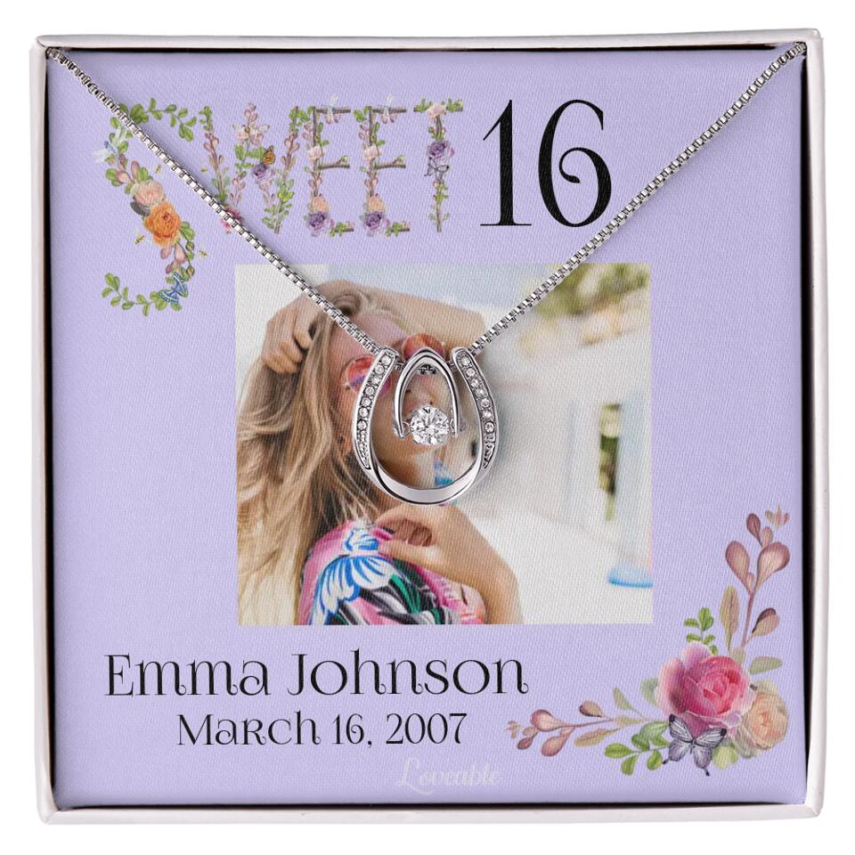 Sweet 16 - Personalized Necklace - Custom Name & Age - 16th Birthday Gift for Daughter - Image 50