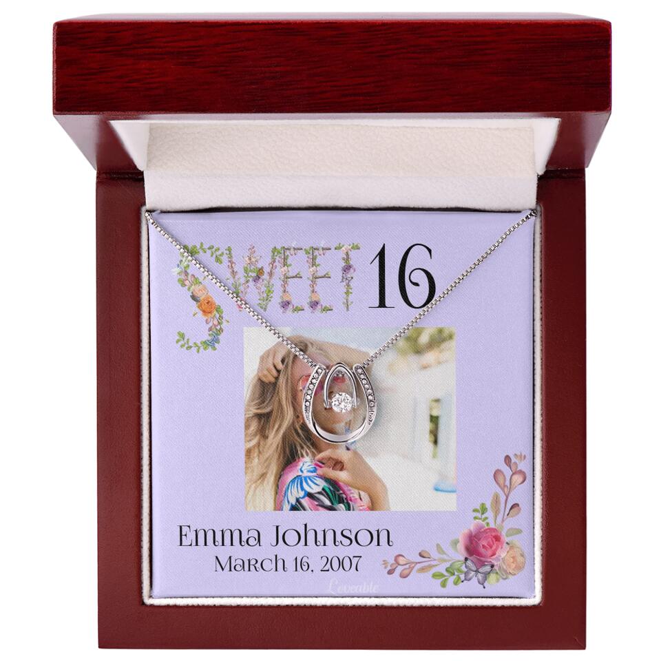 Sweet 16 - Personalized Necklace - Custom Name & Age - 16th Birthday Gift for Daughter - Image 56