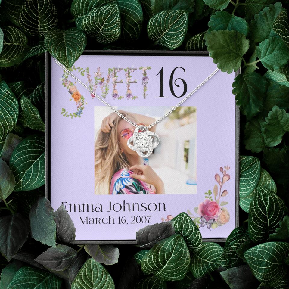 Sweet 16 - Personalized Necklace - Custom Name & Age - 16th Birthday Gift for Daughter - Image 7
