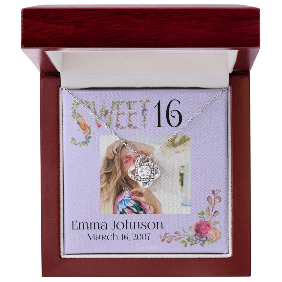 Sweet 16 - Personalized Necklace - Custom Name & Age - 16th Birthday Gift for Daughter - Image 9