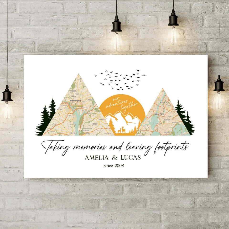 Taking Memories And Leaving Footprints Custom Canvas Poster Gift For Camping Lovers - Image 3