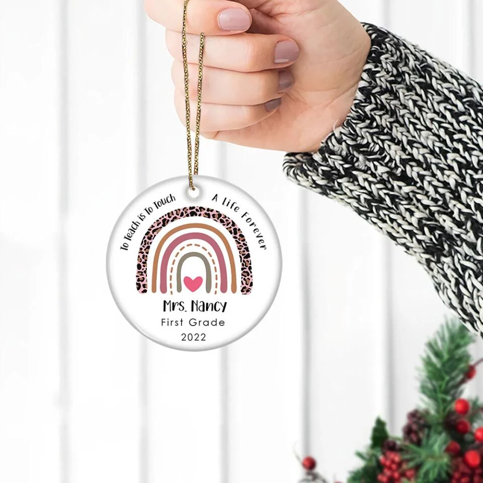 Teach Love Inspire Custom Ornament Appreciation Gift For Teacher - Image 5