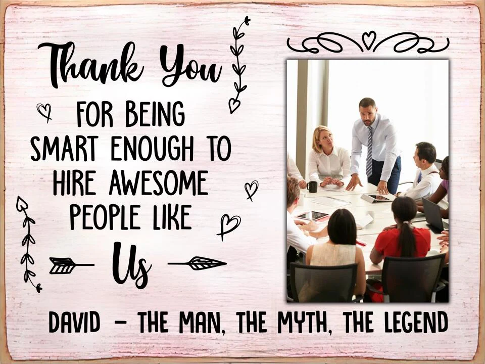 Thank Boss For Being Smart Enough To Hire Us Custom Picture Frames Appreciation Gift - Image 4