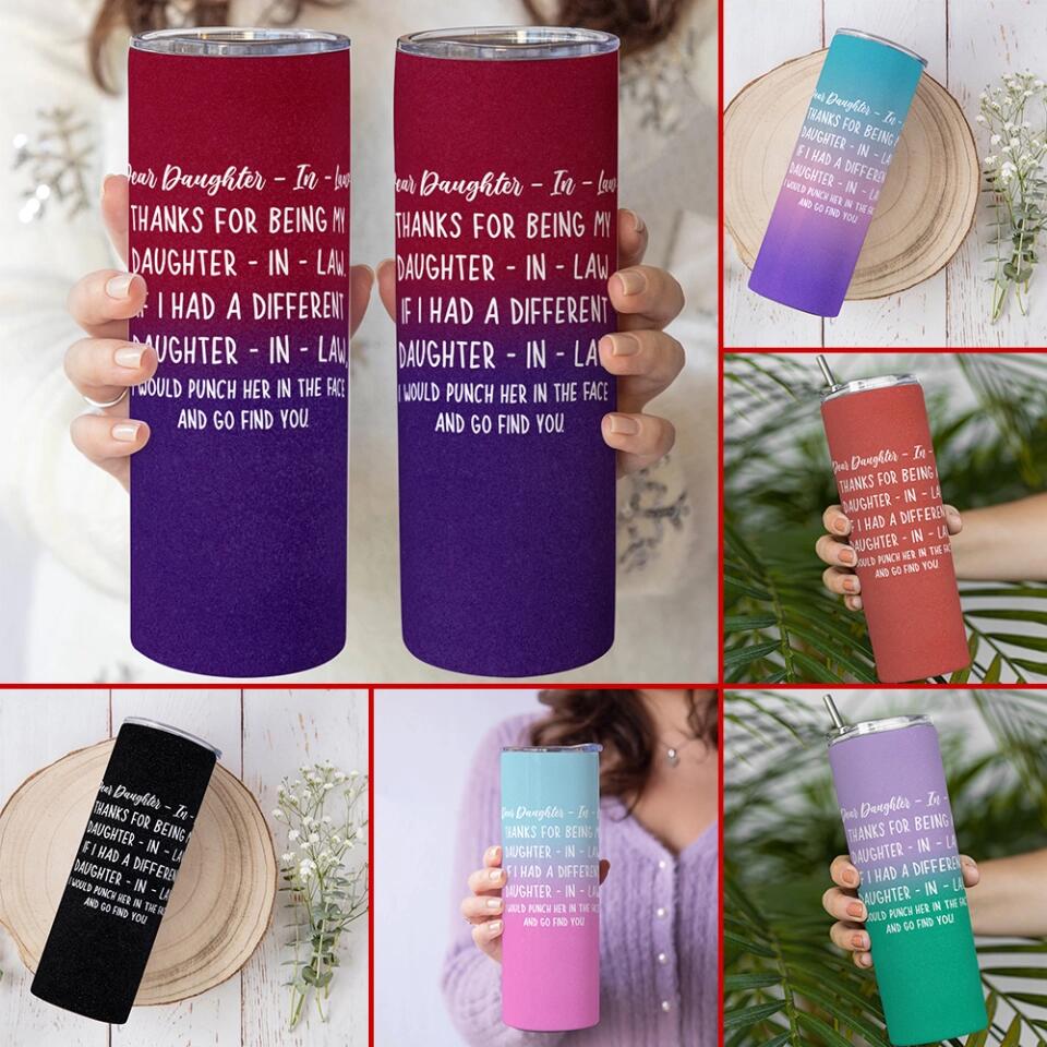 Thank for Being My Daughter-in-law Skinny Tumbler - Image 3
