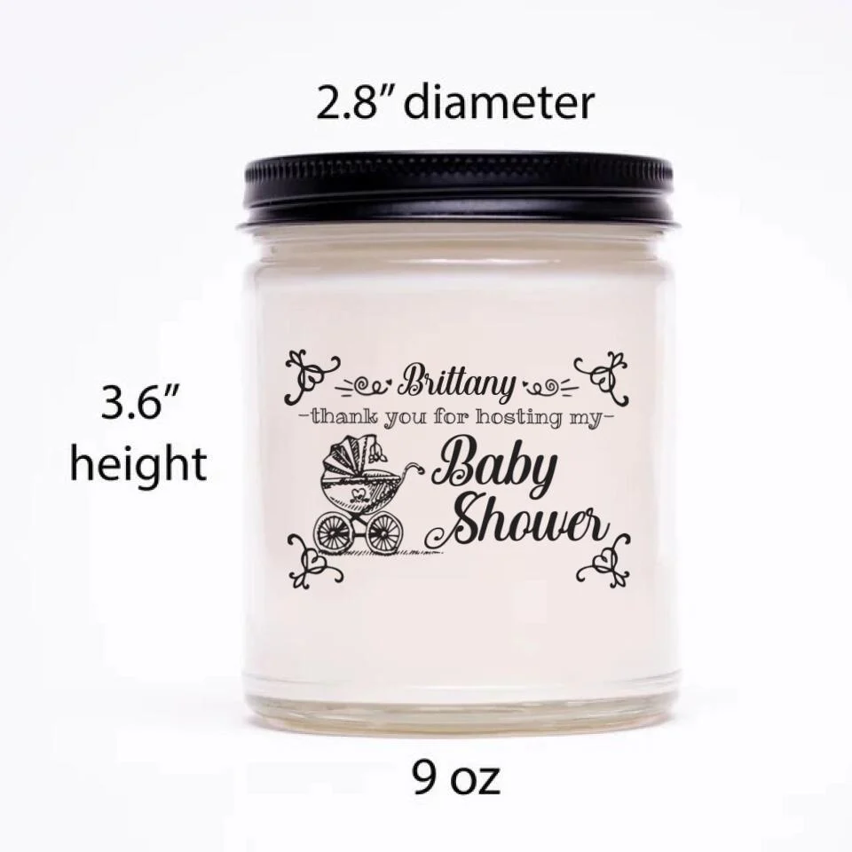 Thank For Hosting My Baby Shower - Personalized Scented Soy Canlde - Image 4