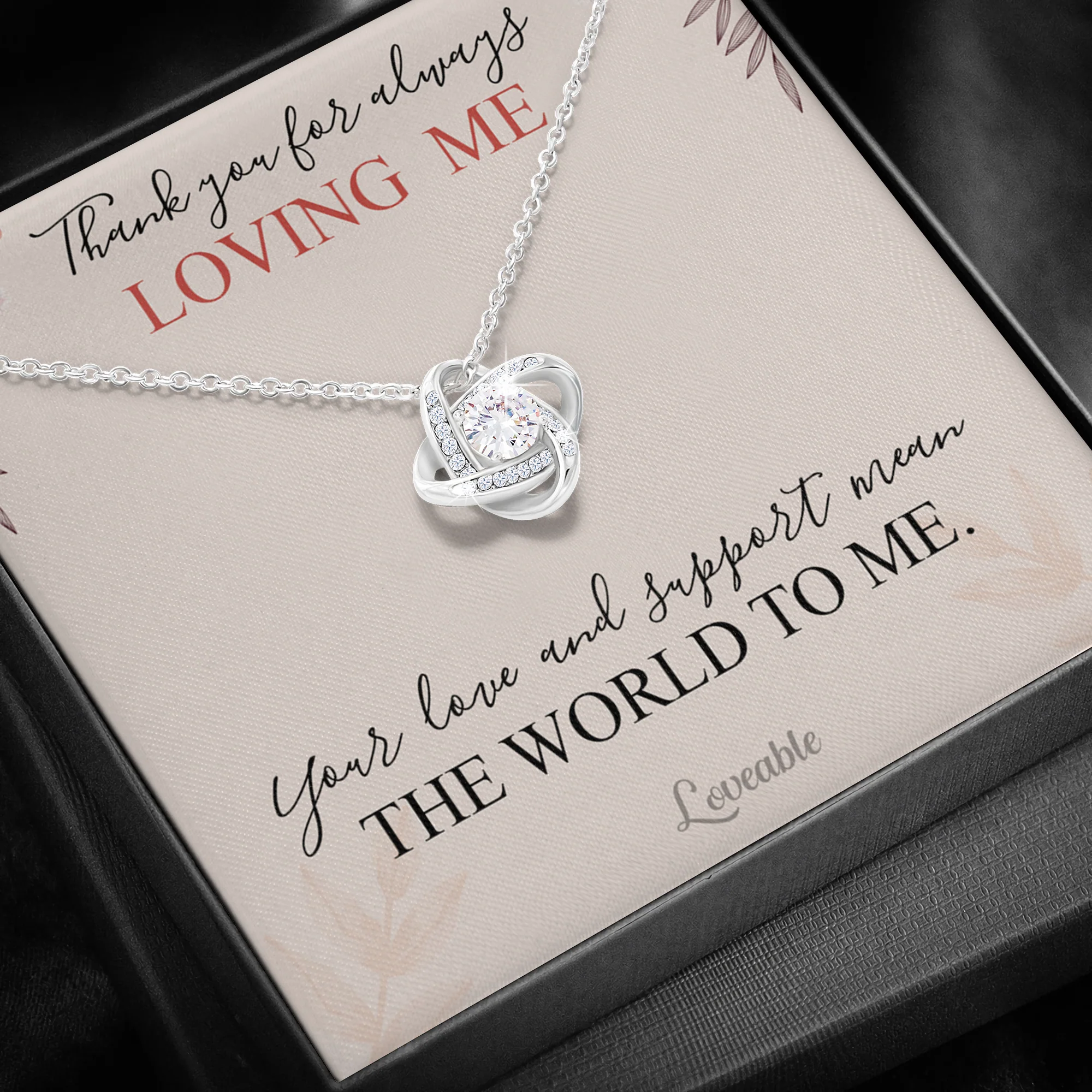 Thank you for always Loving Me - Personalized Necklace - Image 2