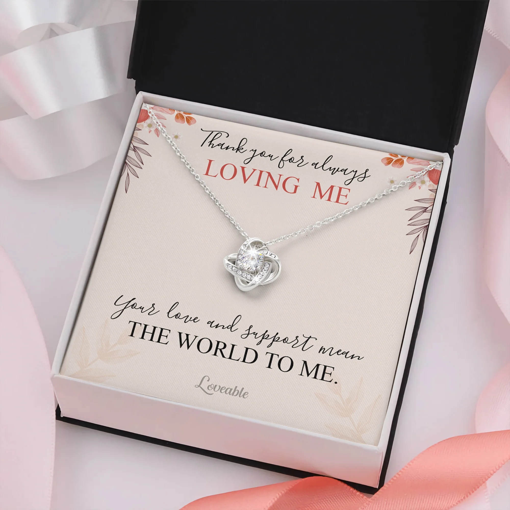 Thank you for always Loving Me - Personalized Necklace - Image 3