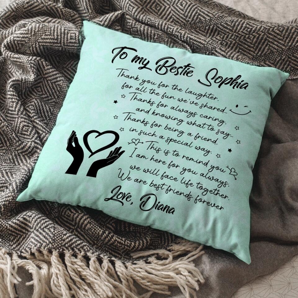 Thank You For Your Laughter For All The Fun We've Shared - Personalized Pillow - Gift For Best Friends - Image 4