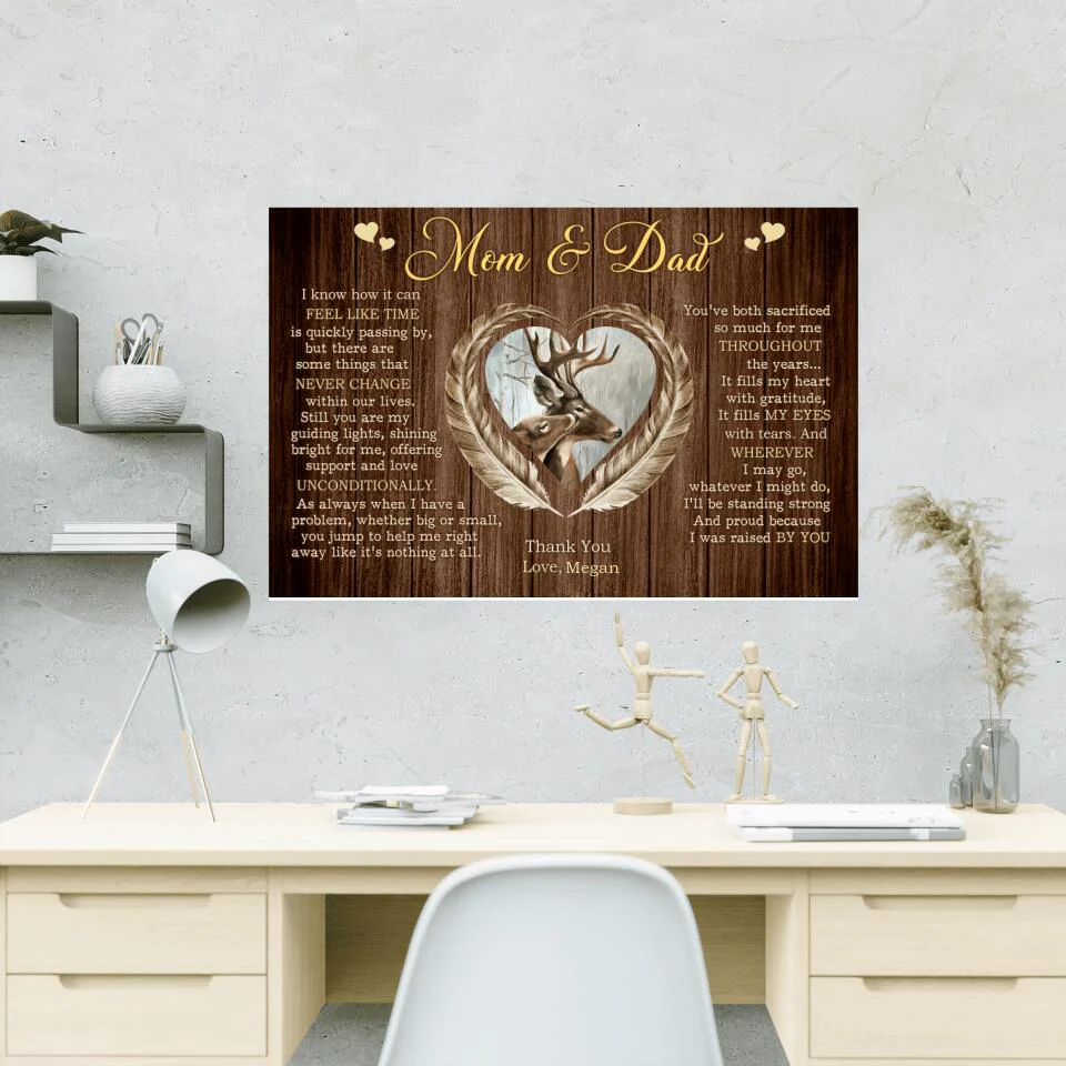 Thank You Mom And Dad Custom Canvas Poster Anniversary Gift For Parents - Image 3