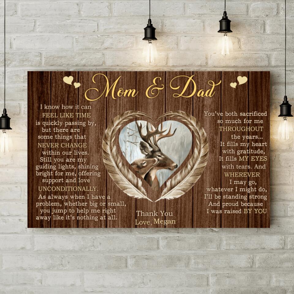 Thank You Mom And Dad Custom Canvas Poster Anniversary Gift For Parents - Image 4