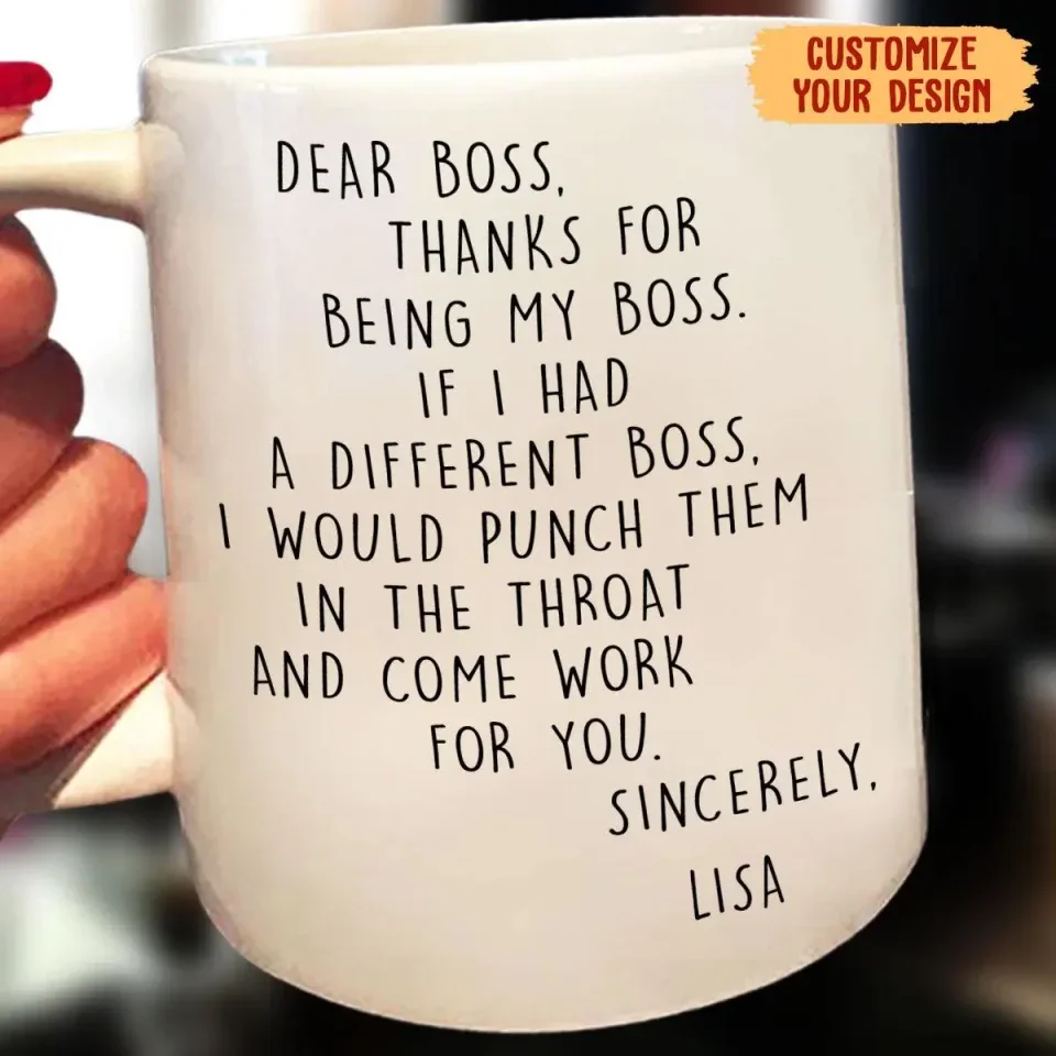 Thanks For Being My Boss - Personalized Mug - Appreciation Gift for Boss - Image 11