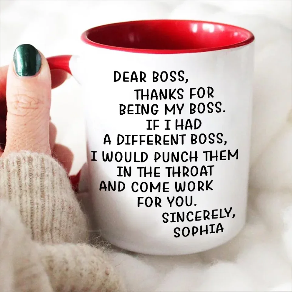 Thanks For Being My Boss - Personalized Mug - Appreciation Gift for Boss - Image 3