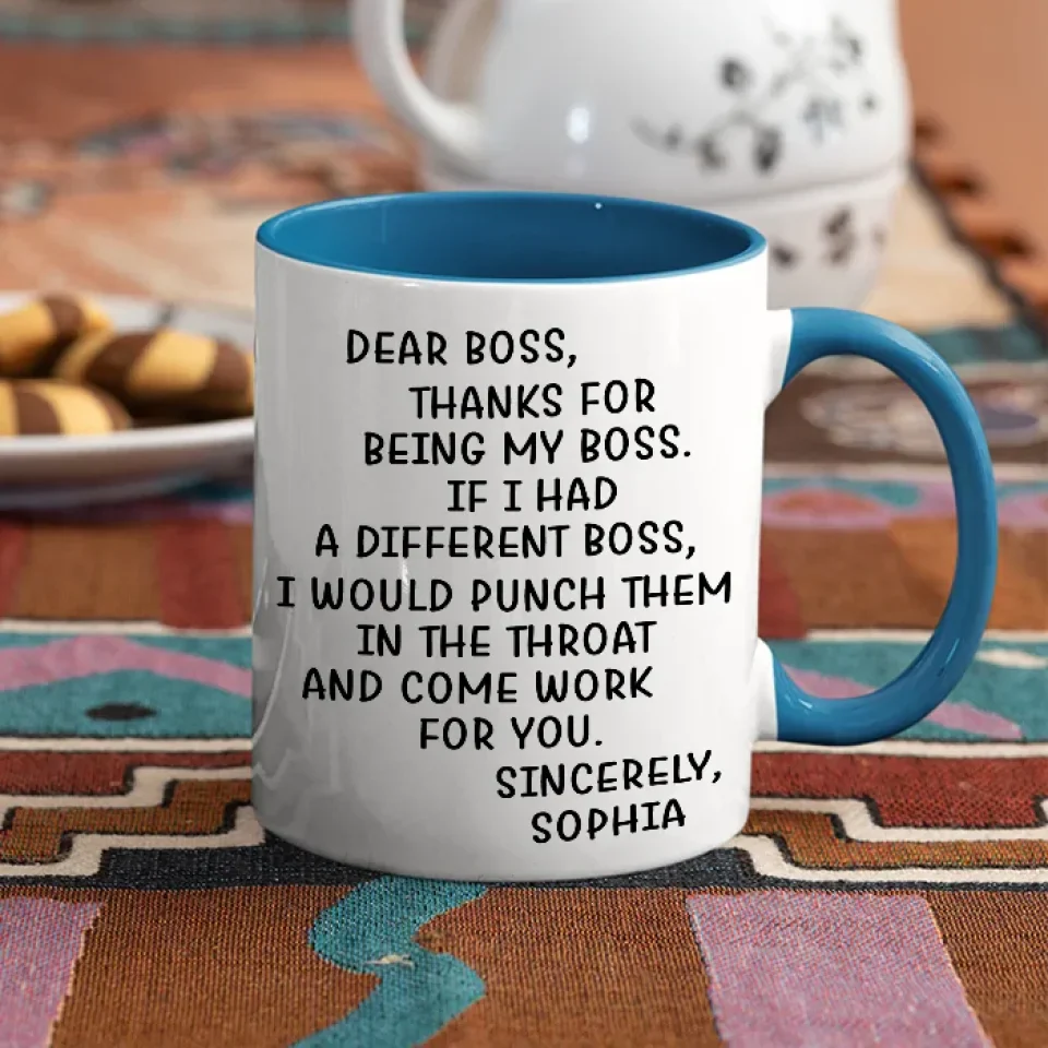 Thanks For Being My Boss - Personalized Mug - Appreciation Gift for Boss - Image 4