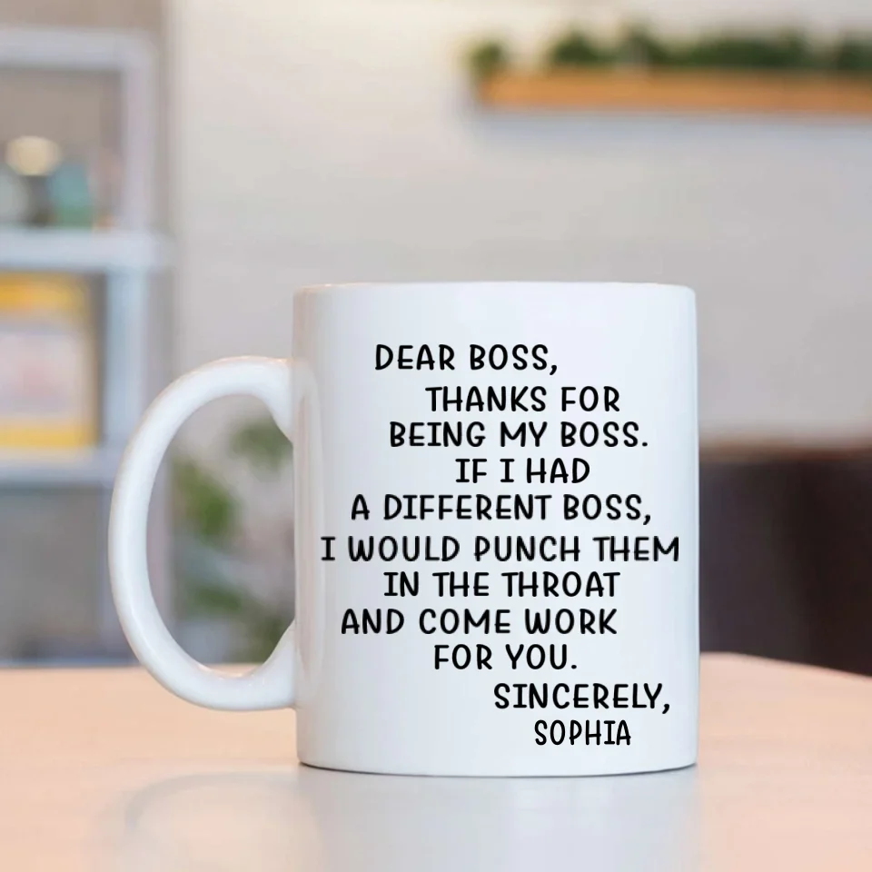 Thanks For Being My Boss - Personalized Mug - Appreciation Gift for Boss - Image 8