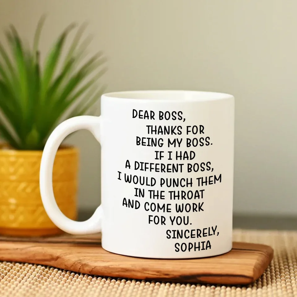 Thanks For Being My Boss - Personalized Mug - Appreciation Gift for Boss - Image 9