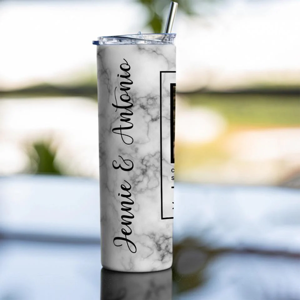 Personalized Valentine Gifts - Thanks For Being On My Side - Personalized Skinny Tumbler - Gift For Couples - Image 7