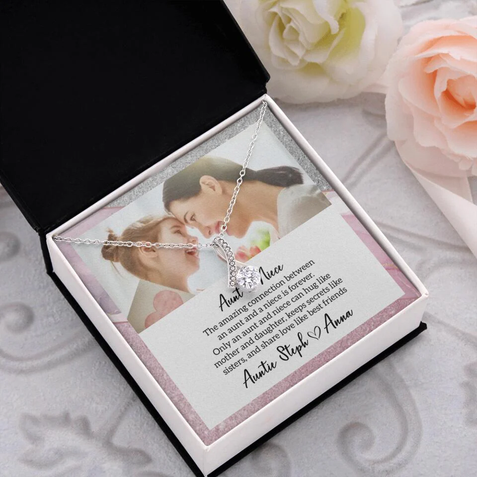 The Amazing Connection Between an Aunt and a Niece is Forever Personalized Necklace Gift for Niece - Image 18