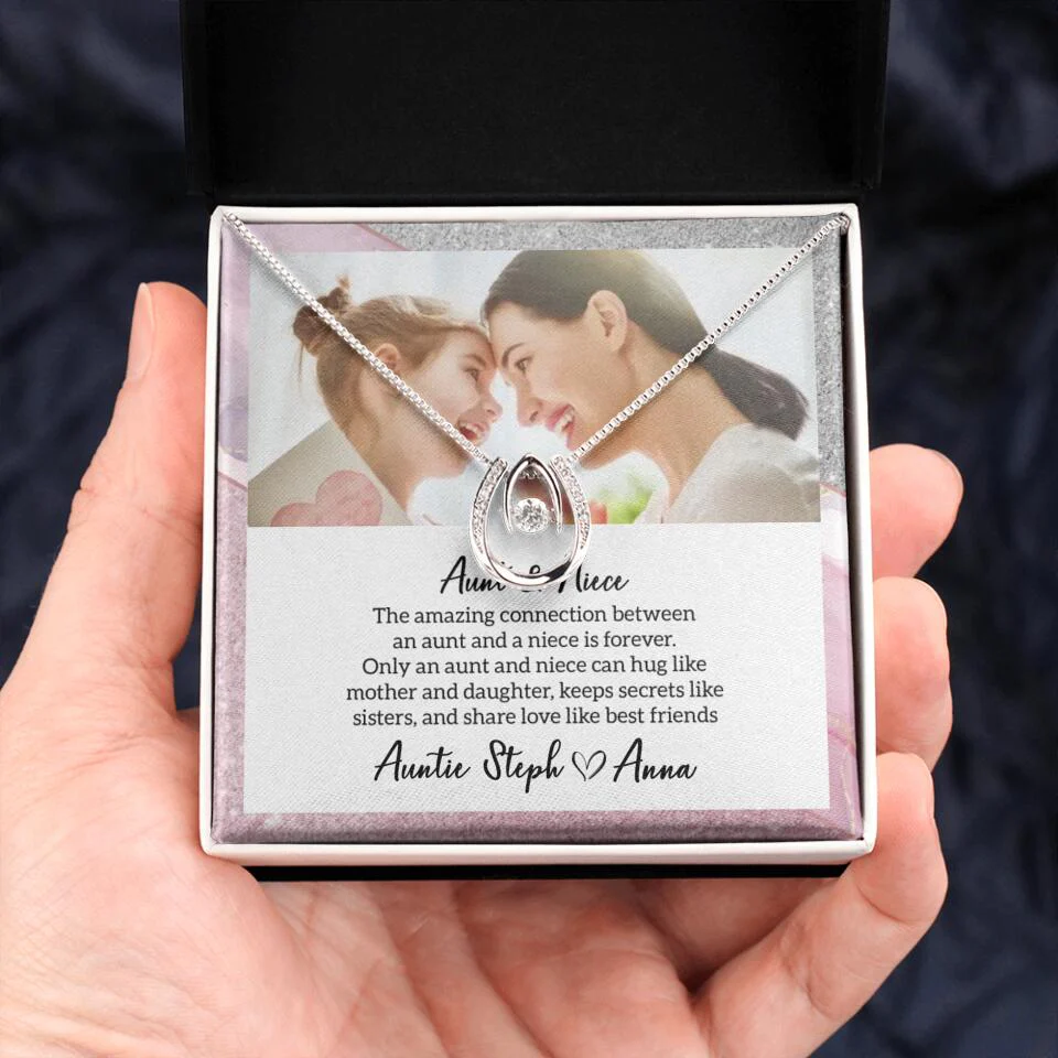 The Amazing Connection Between an Aunt and a Niece is Forever Personalized Necklace Gift for Niece - Image 26