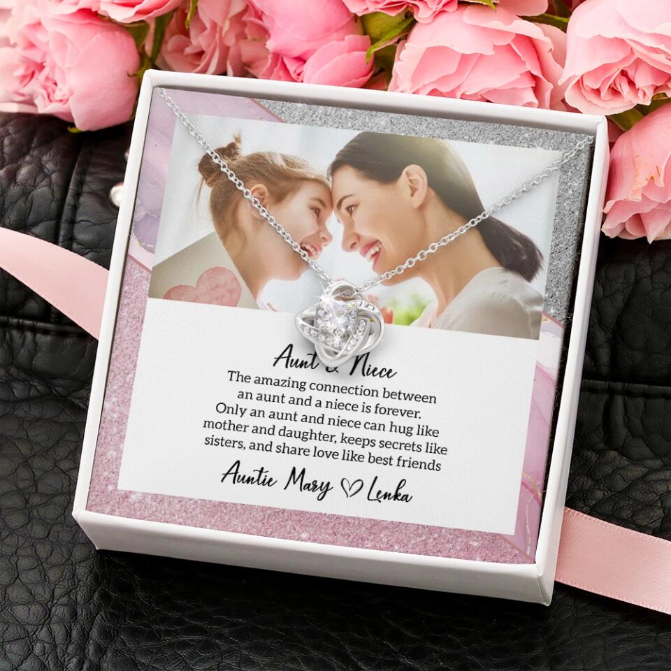 The Amazing Connection Between an Aunt and a Niece is Forever Personalized Necklace Gift for Niece - Image 8