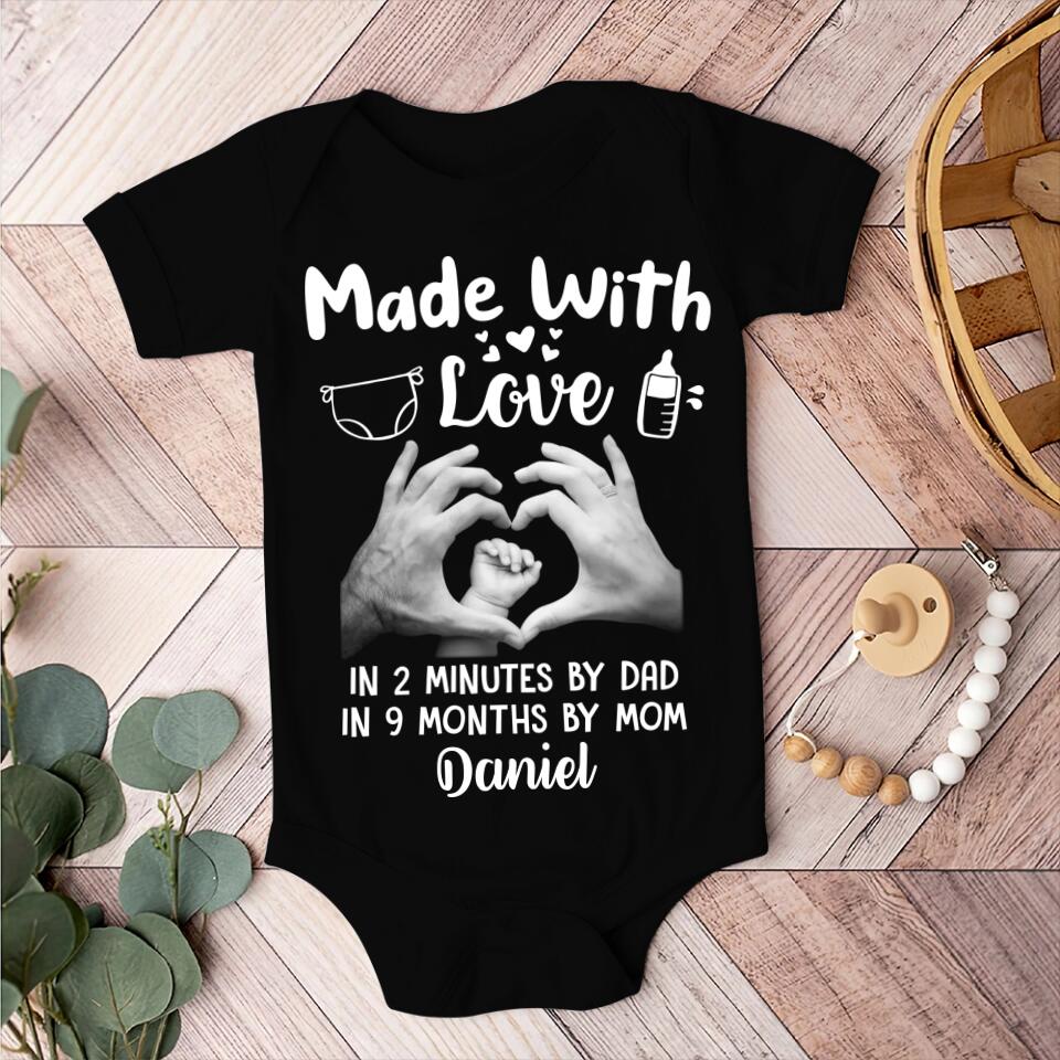 The Baby Made With Love - Personalized Babysuit Onesie - Gift For Baby - Image 2