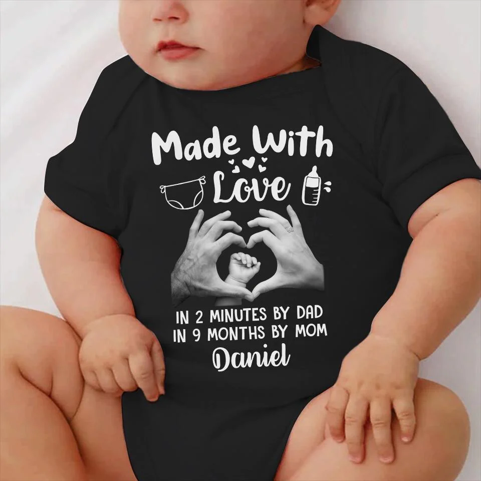 The Baby Made With Love - Personalized Babysuit Onesie - Gift For Baby - Image 4