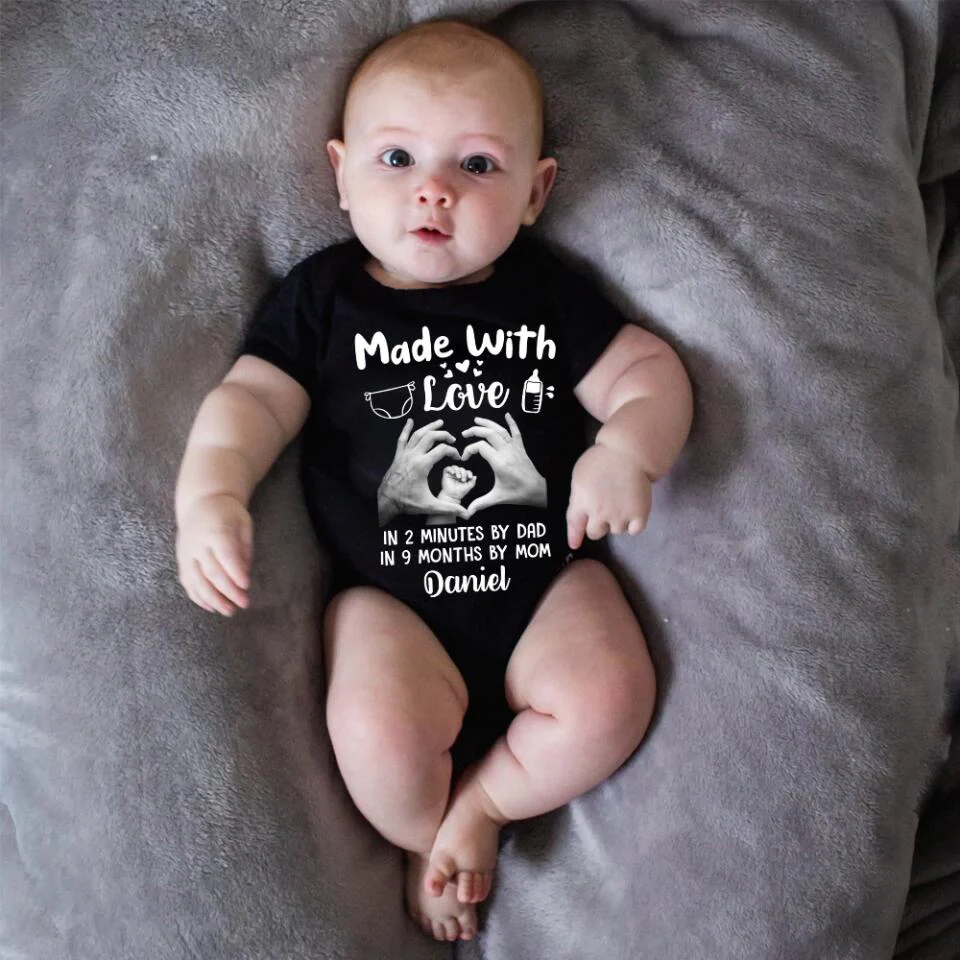 The Baby Made With Love - Personalized Babysuit Onesie - Gift For Baby - Image 6