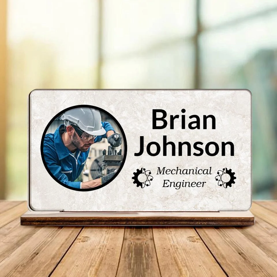 The Best Mechanical Engineer Ever - Personalized Upload Photo Wooden Plaque - Best Gift For Mechanical Engineer For Him/Her Anniversary - 212ICNNPWP411 - Image 2
