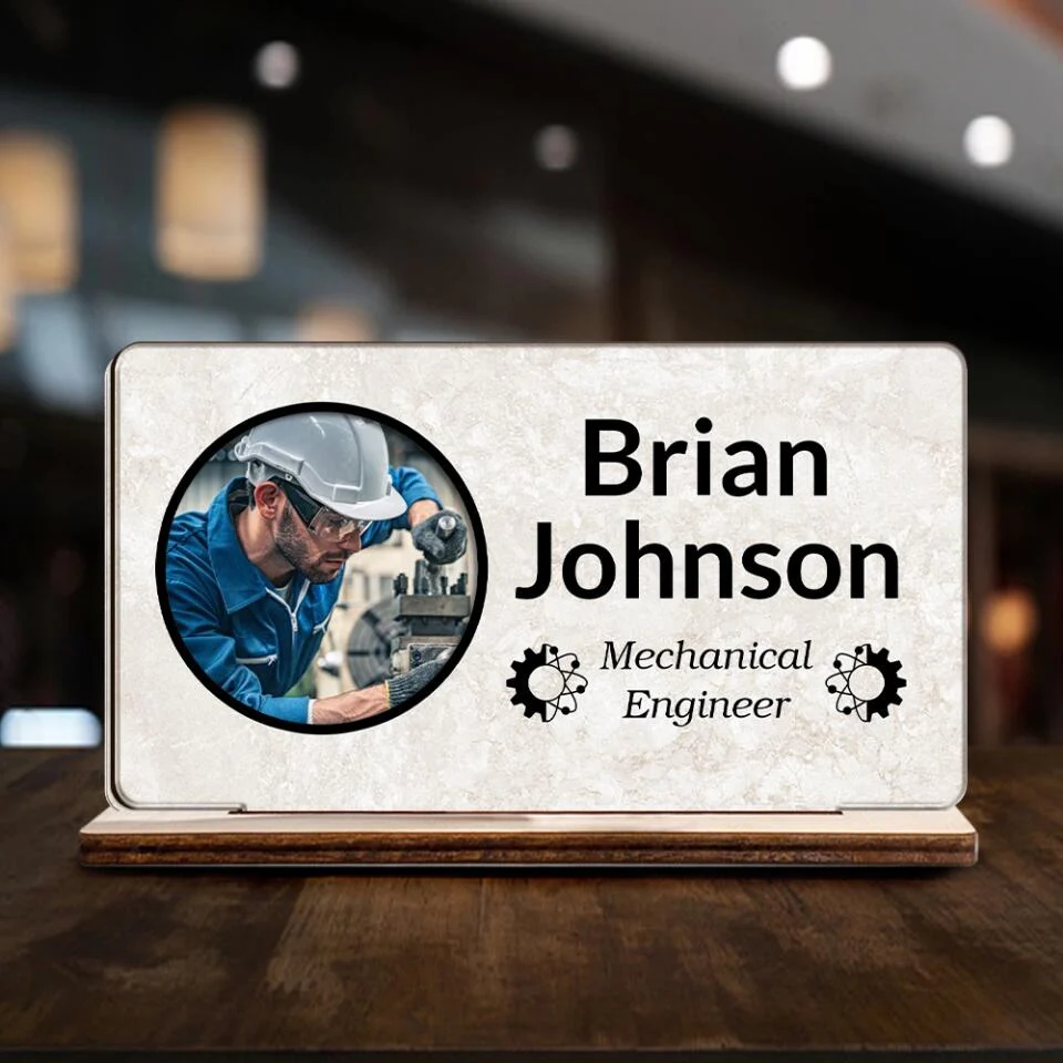 The Best Mechanical Engineer Ever - Personalized Upload Photo Wooden Plaque - Best Gift For Mechanical Engineer For Him/Her Anniversary - 212ICNNPWP411 - Image 3