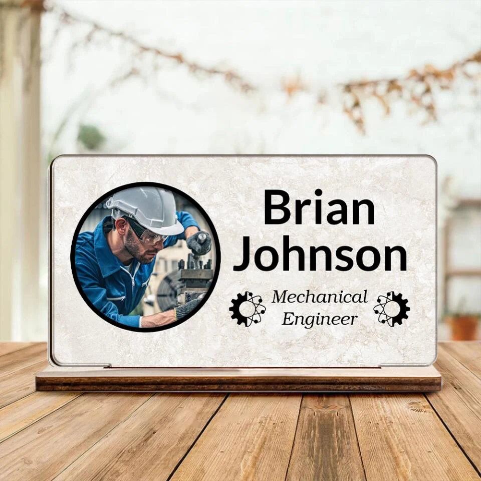 The Best Mechanical Engineer Ever - Personalized Upload Photo Wooden Plaque - Best Gift For Mechanical Engineer For Him/Her Anniversary - 212ICNNPWP411 - Image 5