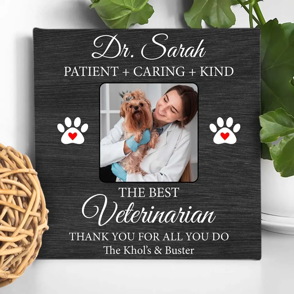 The Best Veterinarian Patient Caring Kind - Custom Canvas Poster - Anniversary Gift For Veterinarian - Image 4