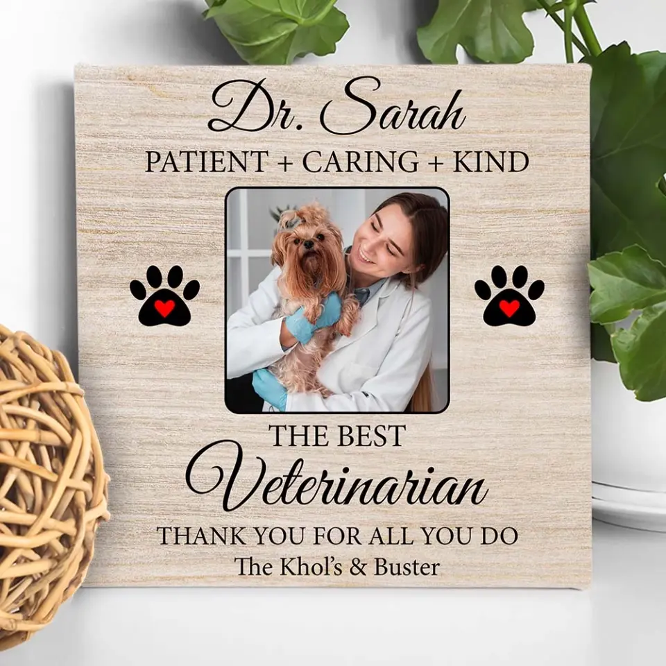 The Best Veterinarian Patient Caring Kind - Custom Canvas Poster - Anniversary Gift For Veterinarian - Image 6