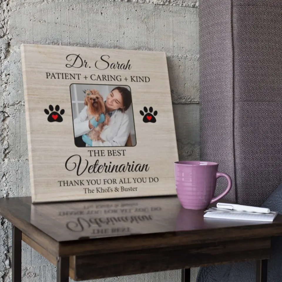 The Best Veterinarian Patient Caring Kind - Custom Canvas Poster - Anniversary Gift For Veterinarian - Image 7