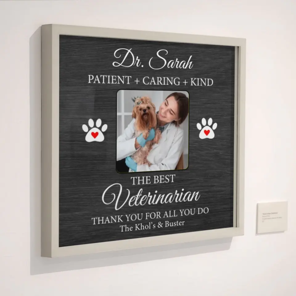 The Best Veterinarian Patient Caring Kind - Custom Canvas Poster - Anniversary Gift For Veterinarian - Image 9