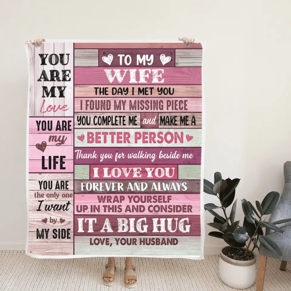 The Day I Met You I Found I My Missing Piece - Fleece Blanket - Wedding, Anniversary Gift For Wife From Husband, Christmas Gift for Her - Image 5