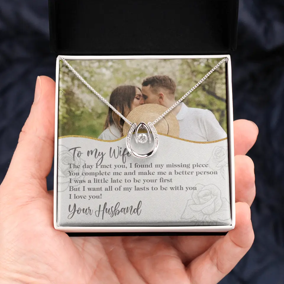 Personalized Valentine Gifts - The Day I Met You, I Found My Missing Piece Personalized Necklace - Image 10