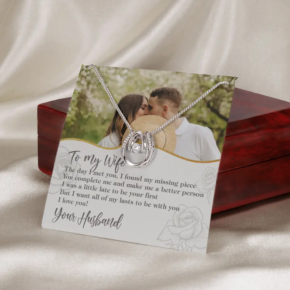 Personalized Valentine Gifts - The Day I Met You, I Found My Missing Piece Personalized Necklace - Image 11