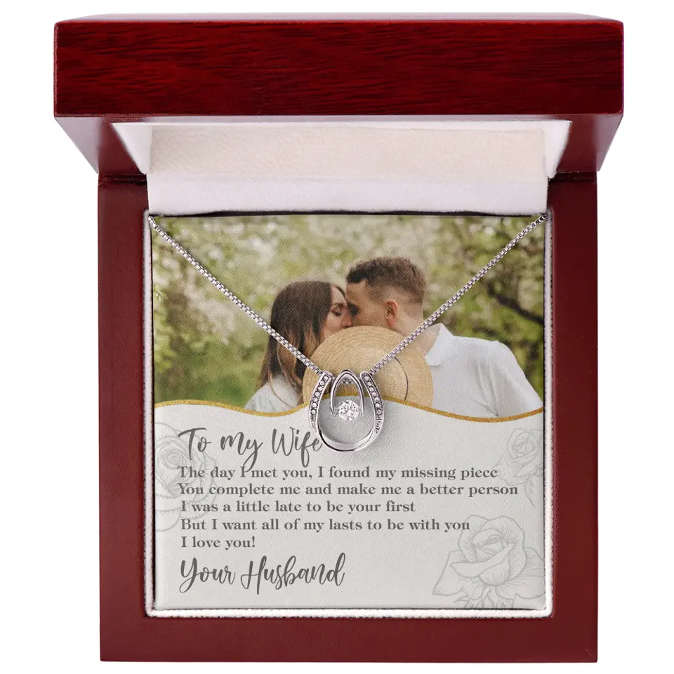 Personalized Valentine Gifts - The Day I Met You, I Found My Missing Piece Personalized Necklace - Image 12