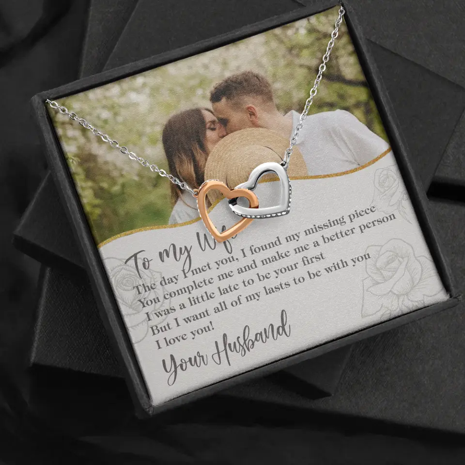 Personalized Valentine Gifts - The Day I Met You, I Found My Missing Piece Personalized Necklace - Image 14