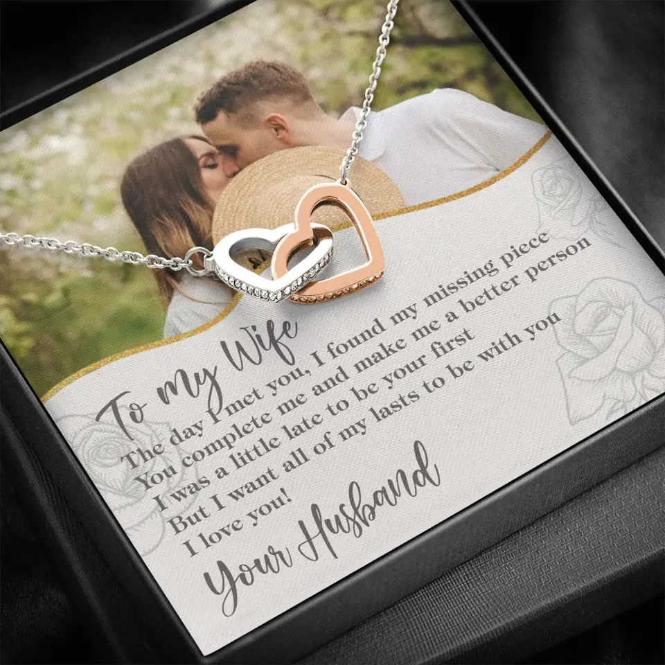 Personalized Valentine Gifts - The Day I Met You, I Found My Missing Piece Personalized Necklace - Image 15