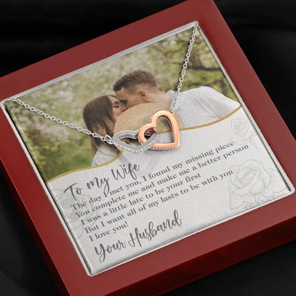 Personalized Valentine Gifts - The Day I Met You, I Found My Missing Piece Personalized Necklace - Image 18