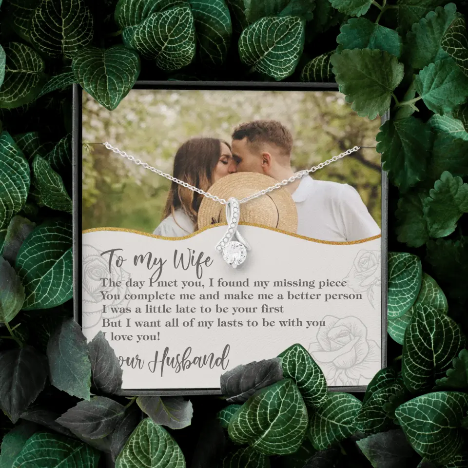 Personalized Valentine Gifts - The Day I Met You, I Found My Missing Piece Personalized Necklace - Image 21