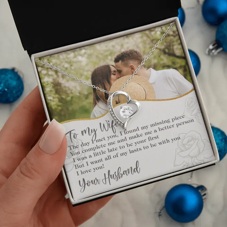Personalized Valentine Gifts - The Day I Met You, I Found My Missing Piece Personalized Necklace - Image 29