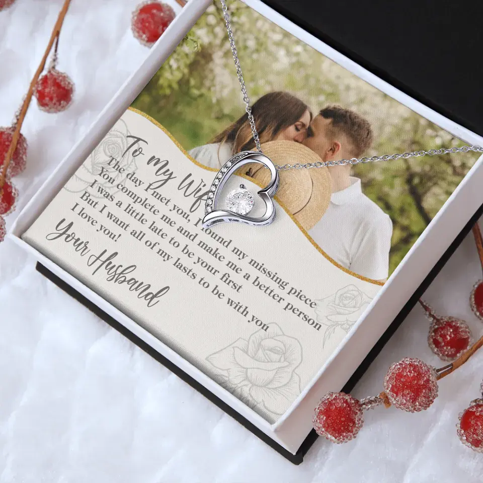 Personalized Valentine Gifts - The Day I Met You, I Found My Missing Piece Personalized Necklace - Image 30
